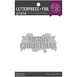 Hero Arts Letterpress + Foil Plate - Merry Christmas HP109