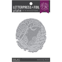 Hero Arts Letterpress + Foil Plate - Winter Forest HP111