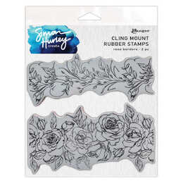 Simon Hurley create. Cling Stamp - Rose Borders HUR87953