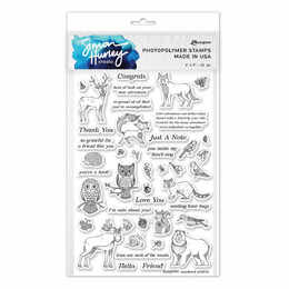 Simon Hurley create. Photopolymer Stamp - Woodland Wildlife HUR87991