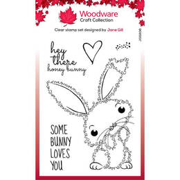 Woodware Clear Stamps 4"X6" - Singles Fuzzie Friends - Bella The Bunny