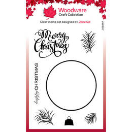 Woodware Clear Stamps Singles - Paintable Baubles - Big Circle (4in x 6in)