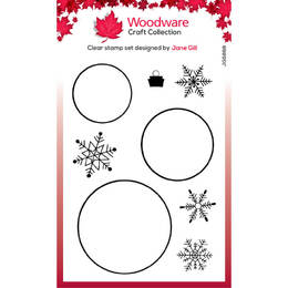 Woodware Clear Stamps Singles - Paintable Baubles Circles (4in x 6in)