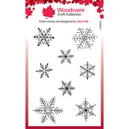 Woodware Clear Stamps Singles - Paintable Baubles - Snowflakes (4in x 6in)