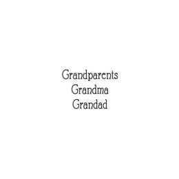 Woodware Clear Stamps - Just Words Grandparents (1.5in x 3in)