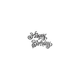 Woodware Clear Stamps - Just Words Happy Birthday (1.5in x 3in)