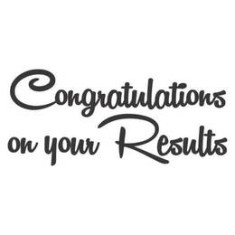 Woodware Clear Stamps - Just Words  Congratulations on your Results