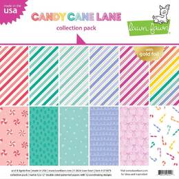 Lawn Fawn 12x12 Paper Pack - Candy Cane Lane LF3473