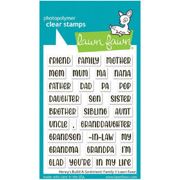 Lawn Fawn - Clear Stamps - Henry's Build-A-Sentiment: Family LF3509