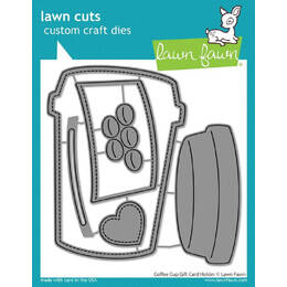 Lawn Fawn Dies - Coffee Cup Gift Card Holder LF3514