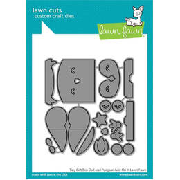 Lawn Fawn Dies - Tiny Gift Box Owl and Penguin Add-On LF3531