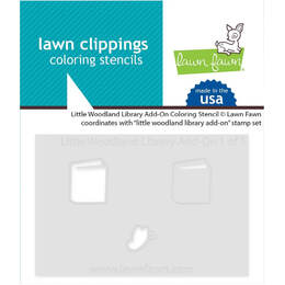 Lawn Fawn Stencils - Little Woodland Library Add-On LF3561