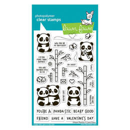 Lawn Fawn - Clear Stamps - I Heart Pandas LF3596