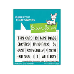 Lawn Fawn - Clear Stamps - Henry's Build-A-Sentiment - Made for You LF3606