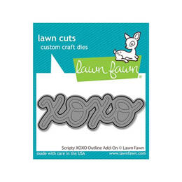 Lawn Fawn Dies -  Scripty XOXO Outline Add-On LF3616