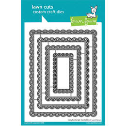 Lawn Fawn Dies - Lacy Rectangle Stackables LF3619