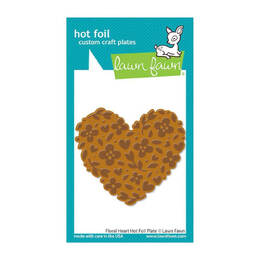 Lawn Fawn Hot Foil Plate - Floral Heart LF3620