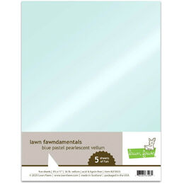 Lawn Fawn Cardstock - Vellum - Blue Pastel Pearlescent LF3653