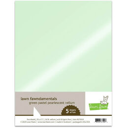 Lawn Fawn Cardstock - Vellum - Green Pastel Pearlescent LF3654