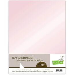 Lawn Fawn Cardstock - Vellum - Pink Pastel Pearlescent LF3655