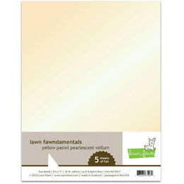 Lawn Fawn Cardstock - Vellum - Yellow Pastel Pearlescent LF3657