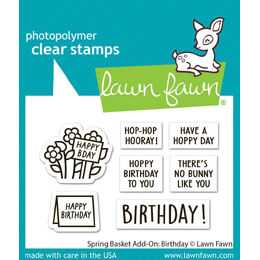 Lawn Fawn - Clear Stamps - Spring Basket Add-On: Birthday LF3661