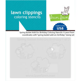 Lawn Fawn Coloring Stencils - Spring Basket Add-On: Birthday LF3663