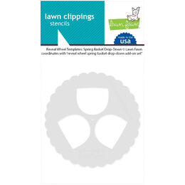 Lawn Fawn Stencils - Reveal Wheel Templates: Spring Basket Drop-Down LF3667