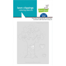 Lawn Fawn Coloring Stencils - Heart Tree LF3673