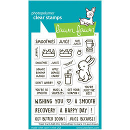 Lawn Fawn - Clear Stamps - Treat Cart Add-On: Smoothies 'n Juice LF3674