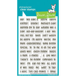 Lawn Fawn - Clear Stamps - Henry's Build-A-Sentiment: Bunny Puns LF3678