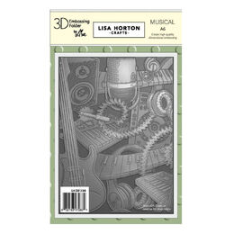 Lisa Horton Crafts Embossing Folder A6 - Musical