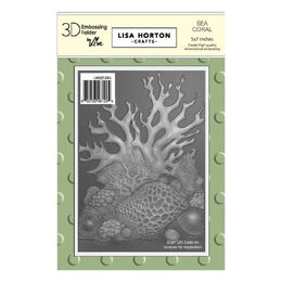 Lisa Horton Crafts Embossing Folder 5" x 7" - Sea Coral