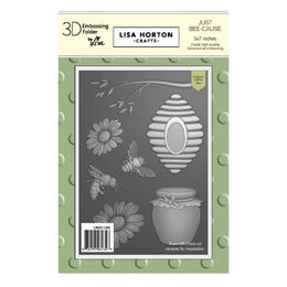 Lisa Horton Crafts Embossing Folder 5" x 7" with Dies - Just Bee-cause