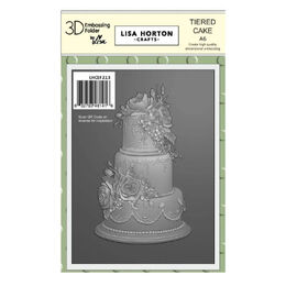 Lisa Horton Crafts Embossing Folder A6 (with die) - Tiered Cake