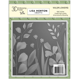 Lisa Horton Crafts Embossing Folder 6"X6" - Wildflowers