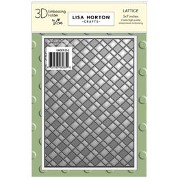 Lisa Horton Crafts Embossing Folder 5"X7" - Lattice