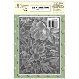 Lisa Horton Crafts Embossing Folder 5"X7" - Textured Magnolia Background