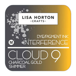 Lisa Horton Crafts Interference Ink Pad - Charcoal Gold Shimmer