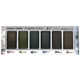 Kuretake Gansai Tambi - Graphite Colors (6 color set)