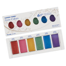 Kuretake Gansai Tambi - Gem Colors (6 colors set)