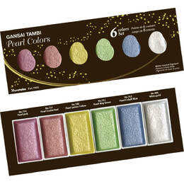 Kuretake Gansai Tambi - Pearl Colors (6 colors set)