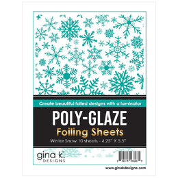 Gina K Designs Poly-Glaze Foiling Sheets - Winter Snow