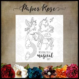 Paper Rose Clear Stamp - Unicorn Magic 17307