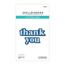 Spellbinders Etched Dies - Out and About Collection - Thank You S1-155