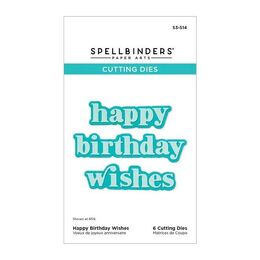 Spellbinders Etched Dies - Out and About Collection - Happy Birthday Wishes S3-514