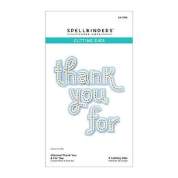 Spellbinders Etched Dies - Out and About Collection - Stitched Thank You & For You S4-1355
