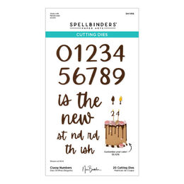 Spellbinders Etched Dies - Bougie Birthday Collection - Classy Numbers (by Nina Boettcher) S4-1416