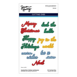 Spellbinders Etched Dies - Let It Snow Collection - Handwritten Holiday Sentiments (by Simon Hurley) S5-654