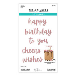 Spellbinders Etched Dies - Bougie Birthday Collection - Birthday Cheers (by Nina Boettcher) S5-677